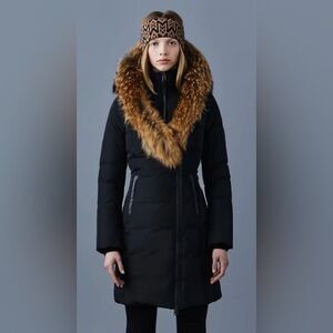 KAY-F Down Coat - Natural Fur Signature Mackage Collar